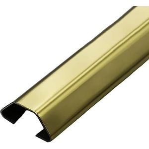 Decoratieve kabelgoot, Decoratieve kabelafdekking, Mini+ wandgemonteerde kabelafdekking van 2x1 m, Wandgemonteerde kabelafdekking voor tv-kabels, Zelfklevende kabelgoot-Gold||4#