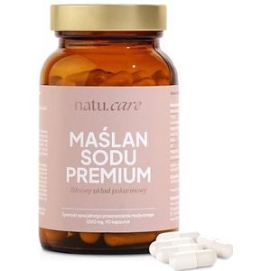 natu.care - Natriumbutyraat 1200 mg – Boterzuur voor een gezonde darmflora - Butyraat ondersteunt het microbioom, werkt ontstekingsremmend en voedt de darmcellen – 90 capsules