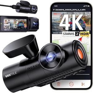 VANTRUE N4 Pro 5G WiFi Dashcam Auto 4K+ 1080P+ 1080P/ 3 HDR, STARVIS 2 Dash Cam Privacy Modes en Buffer Parkeervolgsysteem Auto Camera IR Starlight Nachtzicht, Voice Command, GPS, 2,45"" Max 512GB