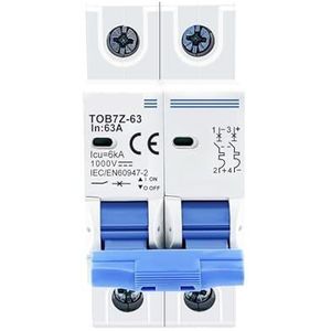 2P DC 1000V Solar Mini Circuit Breaker 3A 6A 10A 16A 20A 25A 32A 40A 50A 63A DC (10A)