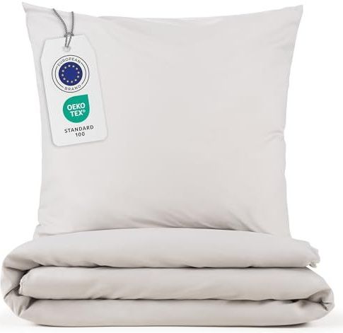 Dekbedovertrek - Grijs - Katoen - Eenpersoons