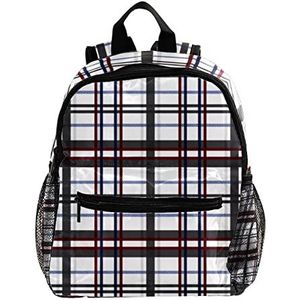 Leuke Mode Mini Rugzak Pack Tas Tartan Patroon Plaid, Meerkleurig, 25.4x10x30 CM/10x4x12 in, Rugzak Rugzakken