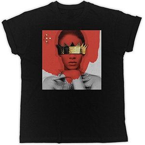 London Rainbow Notting Hill Rihanna Red Poster Crown Funny Gift Designer Unisex T-Shirt, Zwart, L