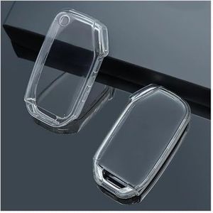 Autosleutel beschermhoes Zacht TPU Verre Zeer Belangrijke Geval Zeer Belangrijke Dekking Van Houderketting Van Auto Voor Ceed Voor Seltos 2019 2020 2022 2023 Sleutel Shell(Transparent1pc)