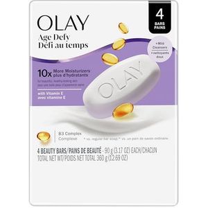 Olay Age Defying Beauty Bar Soap, 4 ct