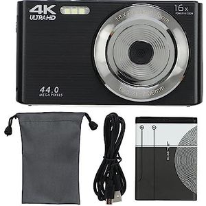 Digitale Camera, 2,8 Inch Scherm 4K 44 MP Kleine Digitale Camera Camara Digital met 16x Digitale Zoom voor Fotografie (BLACK)
