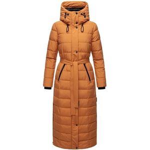 Navahoo dames winterjas warme gewatteerde jas lang met afneembare imitatie bontkraag The Part XIV XS-XXL, S