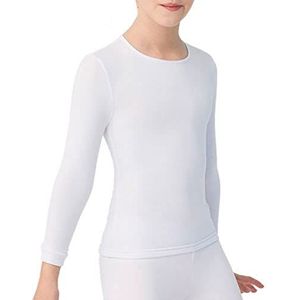 YSABEL MORA Thermisch T-shirt voor kinderen, lange mouwen, wit, Naakt, 8