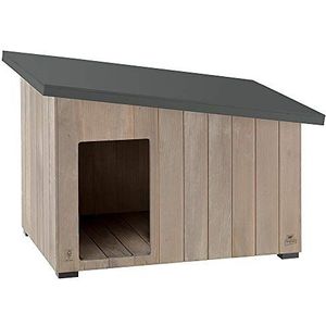 Ferplast 87027400 Buitenkennel, hondenhok ARGO 100 in FSC-hout met niet-giftige verf, UV-bestendig, XL