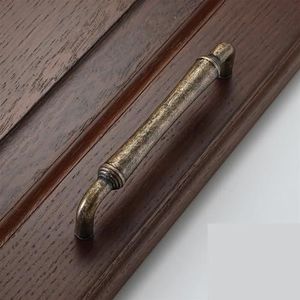 ROBAUN Metalen antieke kledingkast kast trekgrepen retro messing 128 mm keukenlade kast deurgreep meubelknoppen 1 stuk (kleur: 659-128 mm)