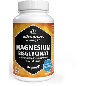 Magnesiumbisglycinaat - Capsules - 1500 mg - Veganistisch - 120 capsules