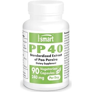 Supersmart - PP 40 Supplement - Extract van Pao pereira - Versterkt het immuunsysteem | Non-GMO & Glutenvrij - 90 Vegetarische Capsules
