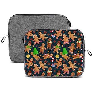 Kerst Cookies Gingerbread Man Laptop Sleeve Case Beschermende Notebook Draagtas Reizen Aktetas 13 inch