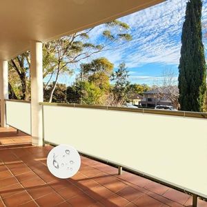 NAKAGSHI Zonnezeil, waterdicht, crème, 1,6 × 4 m, zonnezeil met rechthoekige ogen, uv-bescherming, 95% voor tuin, balkon, terras, camping, outdoor