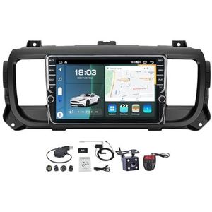 Android 11 Autoradio Voor Citroen Jumpy 3 2016-2021 - 2 Din - 9 Inch Scherm - Ondersteuning Stuurwiel/Bluetooth/DSP Carplay Android Auto/FM RDS DAB+ Radio/4G Wifi/Back-up camera (Size : K400S)