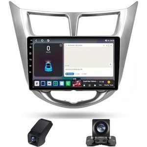 Android 13 Autoradio geldt voor Hyundai Solaris 1 2010-2016 9 inch Touchscreen Autoradio met Wireless Carplay Android Auto Navi GPS Bluetooth FM/RDS Radio+Telecamera Achterkant(NF-1)
