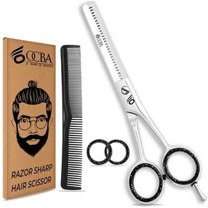 OCBA Professionele Kappersschaar Kapper Salon Shear Rvs Haar Knippen Schaar Voor Mannen En Vrouwen (6 inch zilver dunner)