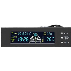 Computer 3 Fan Speed Controller CPU/HDD/SYS Temperatuurregeling LCD Voorpaneel 5,25 inch STW 5023, Computer Fan Controller met stabiele prestaties