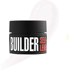 K Professional Builder Gel - Self Level - Nail Modelling - UV LED - Nail Extension - Gel Builder - White Shiny - 13gr