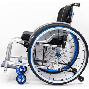 KXPSWGE Lichtgewicht opvouwbare zelfrijdende rolstoel, sport- en vrijetijdsrolstoelen voor volwassenen, Quick Release wielen, draagbare transportrolstoel (C, zitbreedte 42 cm)
