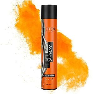 Totex Ultra Strong - No5 - Professional Hair Styling Spray 400ml - Haarspray voor extreme grip (oranje)