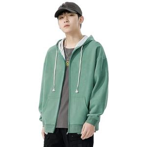 CHENZKBD Hoodie Men‘s Hoodie Pure Hoodie With Zip Up Hooded Sweatshirt Casual Sports Fashion Hoody For Size M-xxxl-green-xxl