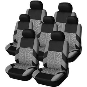 Autostoelhoezen Universele Autostoelhoes Mode Bandinkeping Autostoelhoes Geschikt Voor Auto's Vrachtwagens En SUV's Auto-interieur 7 STKS Autostoelbekleding (Color : Grijs)