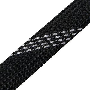Uitbreidbare, geweven kabelbehuizing, Uitbreidbare gevlochten kabelmanagementhuls, veelkleurig, 2 mm-40 mm(Black Sliver,30MM-1 METERS)