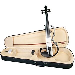 Fiddle Full-size 4/4 Viool 4/4 Elektronische Viool Ebony Fingerboard Massief Hout Elektrische Viool Basswood Body Muzikale Instrumenten