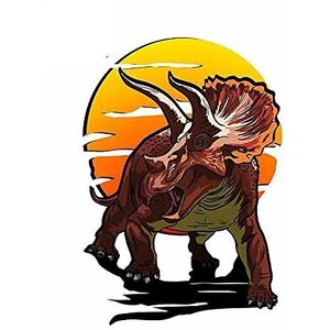13cmx9.2cm voor Krachtige Triceratops Decal Persoonlijkheid Silhouet Auto Stickers Motocycle Helm Koffer