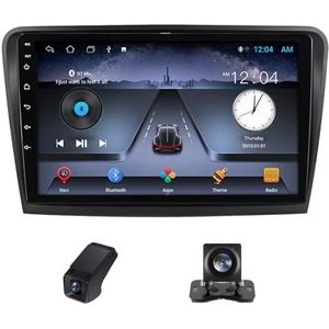 Autoradio geldt voor Skoda Superb 2 B6 2008-2015,10 inch Touchscreen Navi met Wireless Carplay Android Auto 2 DIN Radio Android Bluetooth DSP+Achteruitrijcamera/Stuurwielbediening(C20)