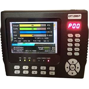 Satellietzoeker, digitale satellietsignaalzoeker, DVB-S2 DVB-T/T2 DVB-C combo digitale satellietmeterzoeker H.265 versus Kpt716ts Ws-6933 ST-5150 KPT-258ST S/T voor het aanpassen van satelliet-tv-dis