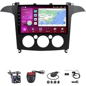 Android Touch Screen Car Stereo 10 Inch Car Stereo Radio Plug And Play Autotoebehoren Autoradio met Bluetooth En Navigatie En Achteruitrijcamera Voor Ford S Max S-MAX 2007-2015(M200S 4G+WIFI 2G+32G)