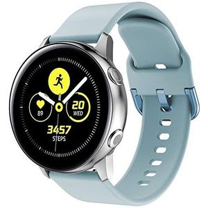 Lavaah Horlogeband, compatibel met Samsung Galaxy Watch Active, 20 mm zachte siliconen vervangende band voor Galaxy Watch Active 2 44 mm/Galaxy Watch Active 40 mm/Gear Sport Smart Watch, lichtblauw