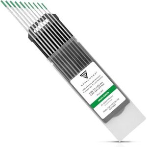 STAHLWERK TIG-wolfram laselektroden 1,6 & 2,4 x 175 mm WP groen Thoriumvrij - universele TIG-naalden voor aluminium, lichte metalen, groen, 10 st.