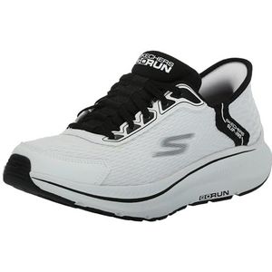 Skechers Hands Free Slip-ins Go Run Consistent 2.0 Empower Sneakers voor heren, wit, zwart, 41.5 EU