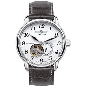 Zeppelin Unisex chronograaf kwarts horloge met lederen armband 7666-1