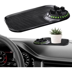 Dashboardlade voor autotelefoon | 360° draaibare autohouder voor mobiele telefoon - Waterdichte, hittebestendige brilclipontwerp PVC-autodashboard antislipmat voor kleine voorwerpen Hirara