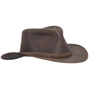 Walker and Hawkes - Australische hoed - verweerd - rundleer - bruin - L (59cm)