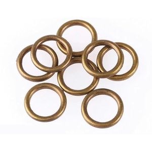 500-50 stuks plaat goud/zilver kleur cirkel CCB spacer kralen gesloten ringen oorbel hoepels voor sieraden maken doe-het-zelf kettingen armbanden-brons-02-15mm 50 stuks