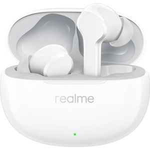 realme True Wireless Buds T110, 10mm Dynamische Bass Driver, AI ENC Noise Cancellation Hoofdtelefoon, Pop Wit