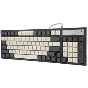 BROLEO Gaming Toetsenbord, RGB LED Backlight Waterdicht USB Membraan Toetsenbord voor Desktop