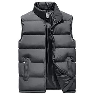 Mouwloze Jas Mouwloos Warmer Gilet Thermisch Vest Voor Heren Donsvest Wintergilet Gewatteerd Mouwloze Jassen(G,XL)