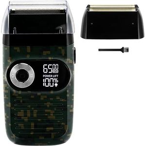 Professionele scheerapparaat, haarreiniging, scheervormer, folie, elektrisch scheerapparaat, scheerkop, roterende motor, elektrisch scheerapparaat for mannen(Green)