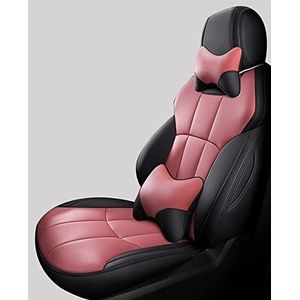 Stoelhoezen Auto Stoelhoezen Voor Volvo XC90 S60 V40 C30 S80 S40 V50 V60 V70 XC40 V90 Auto Lederen Accessoires (Color : Black pink, Grootte : luxe editie)