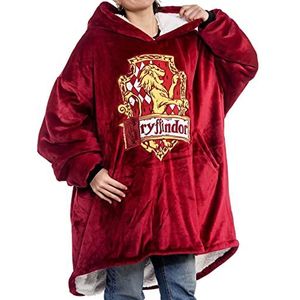 Harry Potter: Griffoendor Oversized Deken Hoodie - Comfortabele, zachte, warme, pluche draagbare deken met capuchon voor mannen en vrouwen met Sherpa fleece voering en zakken