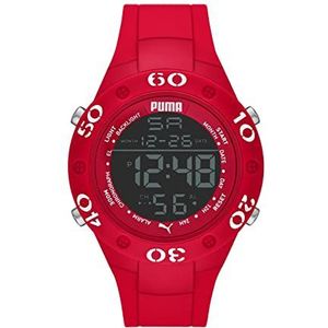 Puma 8 digitale polyurethaan sport horloge, Rood, riem