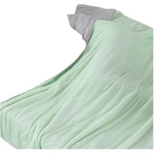 YANSHUYU Couverture Rafraichissante Airconditioning Quilt Home Single Zomer Cool Quilt Slaapzaal Ice Silk Koeldeken Couette Rafraichissante éTé (Groen Grijs, 180 x 200 cm)
