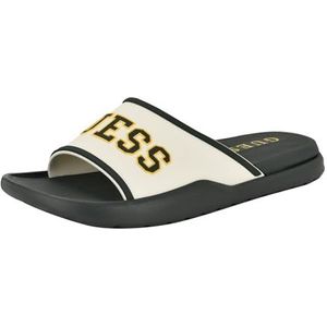 GUESS Heren Mylas Slide Sandaal, Wit/Groen Multi 140, 10 UK, Wit Groen Multi 140, 44 EU