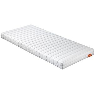 sleepling Basic 30 Matras, rolmatras, gastenmatras, comfortschuimmatras, gemaakt in de EU, overtrek wasbaar, Ökotex 100, hardheidsgraad 2, 90 x 200 x 13 cm, wit